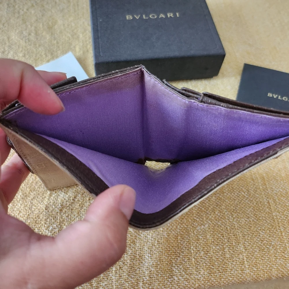 Bvlgari bifold logo wallet refurbished